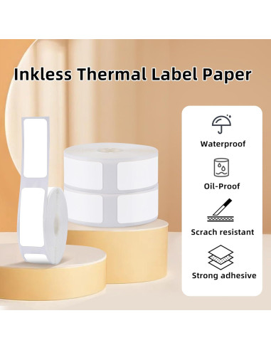 3 Rollos Papel Térmico 15x50mm Peweglow para Etiquetas