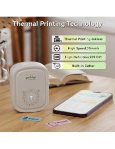 Impresora de Etiquetas Portátil PeriPage P10Pro Bluetooth USB 2