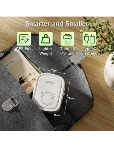 Impresora de Etiquetas Portátil PeriPage P10Pro Bluetooth USB