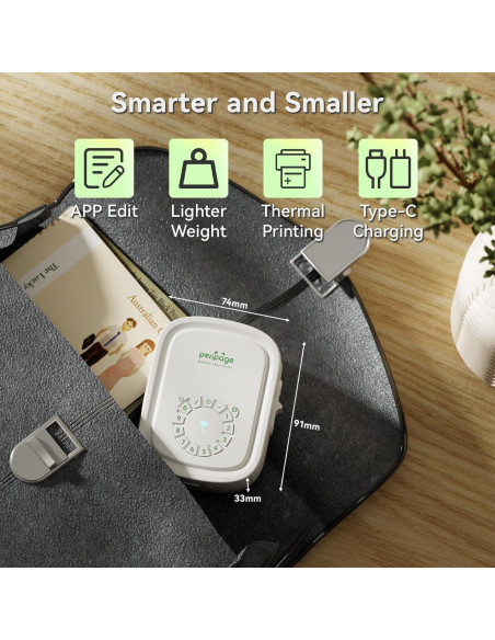 Impresora de Etiquetas Portátil PeriPage P10Pro Bluetooth USB