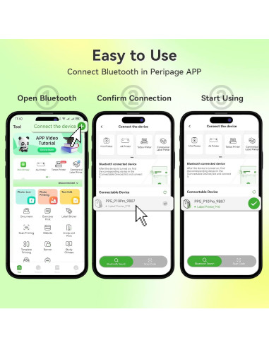Impresora de Etiquetas Portátil PeriPage P10Pro Bluetooth USB