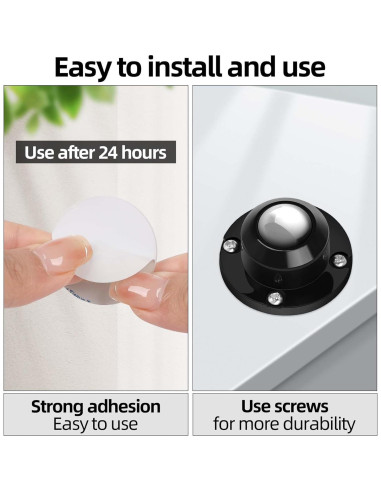 Ruedas Giratorias OUSCHR 8 PCS 360 para Muebles y Almacenaje