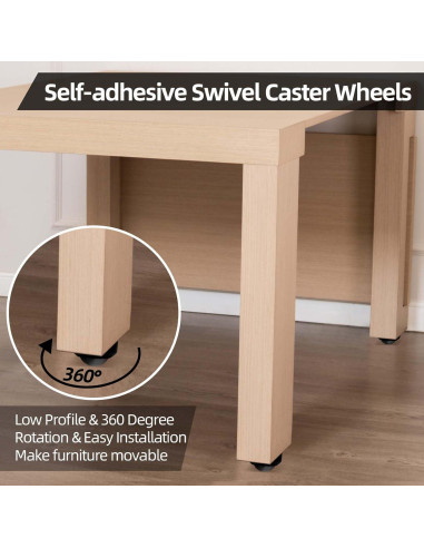 Ruedas Giratorias OUSCHR 8 PCS 360 para Muebles y Almacenaje