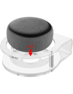 Soporte de Pared Acrílico Geekria para Echo Dot 3ra Gen Transparente 2