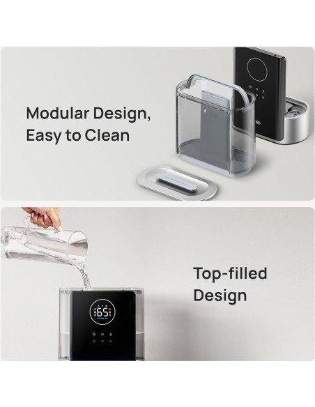 Humidificador Inteligente Dreo 8L Plata para Habitaciones Grandes