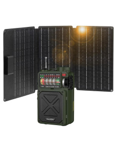 Radio Portátil Raddy RE40 FM/AM/SW con Batería 4000mAh y Panel Solar 30W