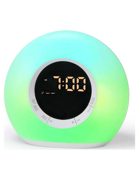 Reloj Despertador iHoo A11 con Luz Nocturna y Sonidos
