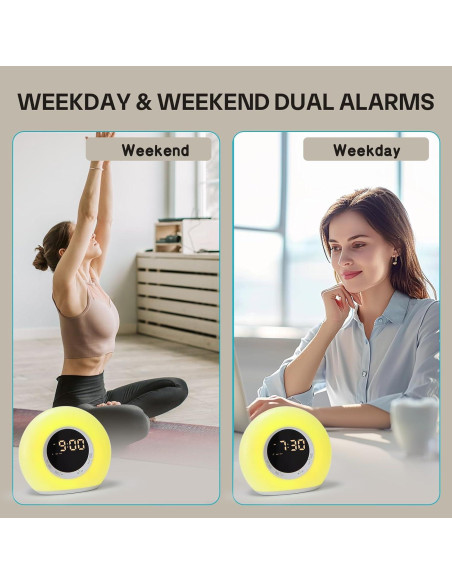 Reloj Despertador iHoo A11 con Luz Nocturna y Sonidos