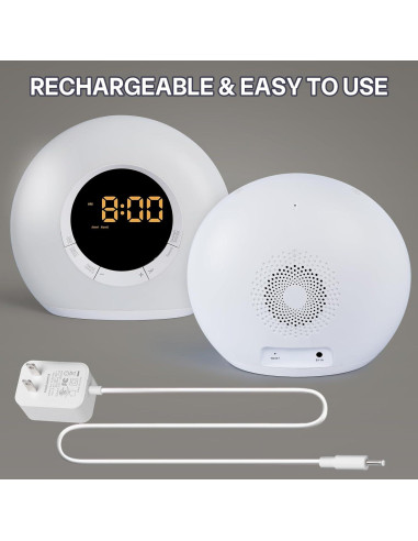 Reloj Despertador iHoo A11 con Luz Nocturna y Sonidos