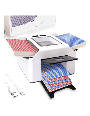 Barajador Automático de Cartas Adehoei Blanco 2000mAh