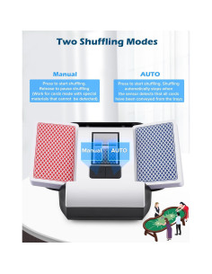 Barajador Eléctrico de Cartas OUFUYU Recargable 2000mAh 2