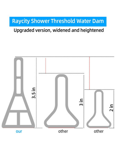 Tapón de Agua Raycity 74cm x 8.89cm Blanco Ducha