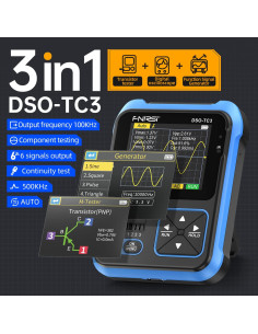 Osciloscopio Digital FNIRSI DSO-TC3 500 kHz 10 MSa/s Portátil 2