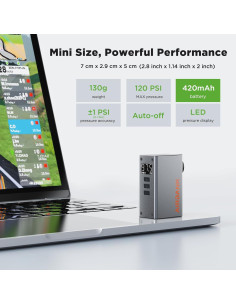 Bomba de Bicicleta Eléctrica AIRBANK Pocket 2 PRO 120 PSI 2