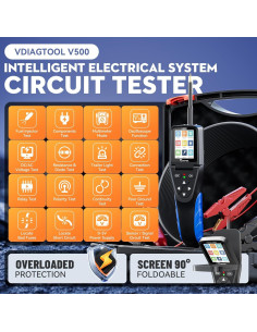 VDIAGTOOL V500 Kit Probador Circuito Eléctrico Automotriz 9-30V 2