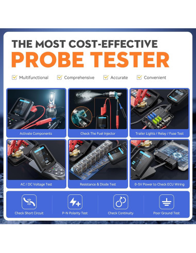 VDIAGTOOL V500 Kit Probador Circuito Eléctrico Automotriz 9-30V