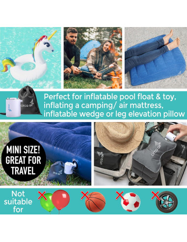 Bomba de Aire Eléctrica Circa Air Mini Portátil USB 76.5g