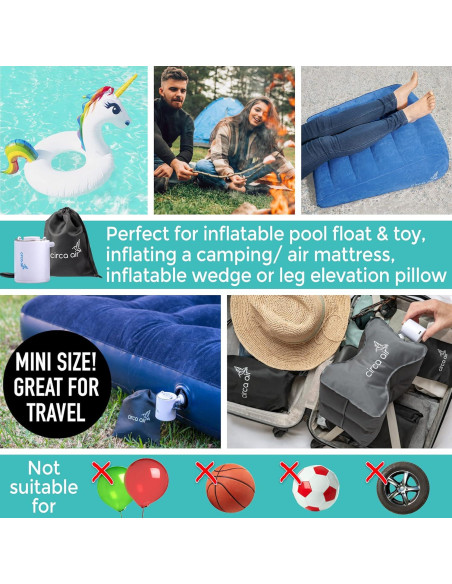 Bomba de Aire Eléctrica Circa Air Mini Portátil USB 76.5g