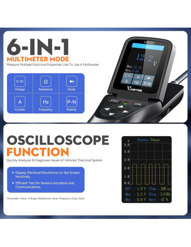 VDIAGTOOL V500 Kit Probador Circuito Eléctrico Automotriz 9-30V