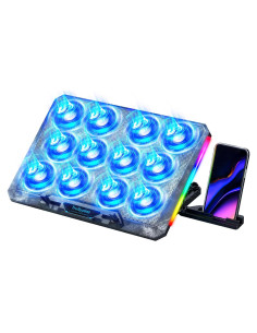 Base de Enfriamiento para Laptop Trullypine con 12 Ventiladores