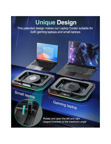 Base de Enfriamiento para Laptop MONTURA PRO RGB 12-19"