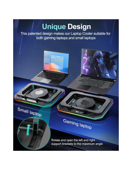 Base de Enfriamiento para Laptop MONTURA PRO RGB 12-19"