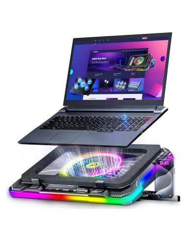 Base de Enfriamiento para Laptop AICHESON K1-2RG RGB 15-19"