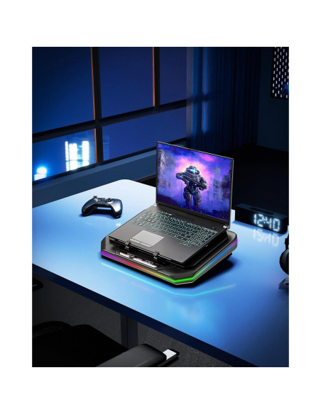 Base de Enfriamiento para Laptop MONTURA PRO RGB 12-19"