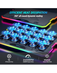 Base de Enfriamiento para Laptop AIMIUZI F15 15 Ventiladores 2