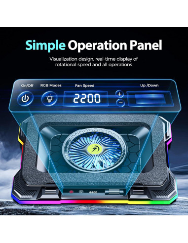 Almohadilla de Enfriamiento AICHESON K1 para Laptop 15-19"