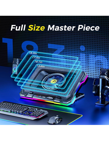 Almohadilla de Enfriamiento AICHESON K1 para Laptop 15-19"