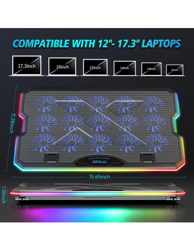 Base de Enfriamiento para Laptop AIMIUZI F15 15 Ventiladores