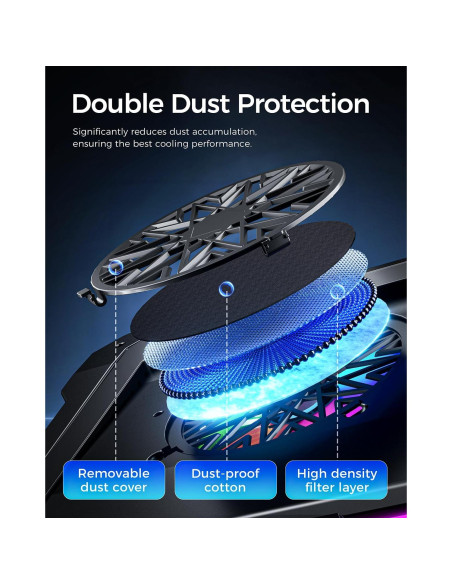 Base de Enfriamiento para Laptop Gaming KeiBn K1-5V RGB 14 cm