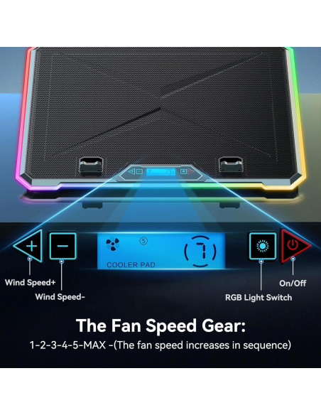 Pad de Enfriamiento para Laptop KYOLLY 13 Ventiladores 1.59kg