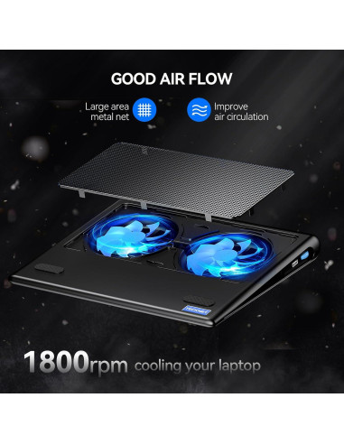 Base de Enfriamiento TECKNET para Laptop 12-16" Azul