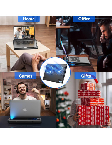 Base de Enfriamiento TECKNET para Laptop 12-16" Azul