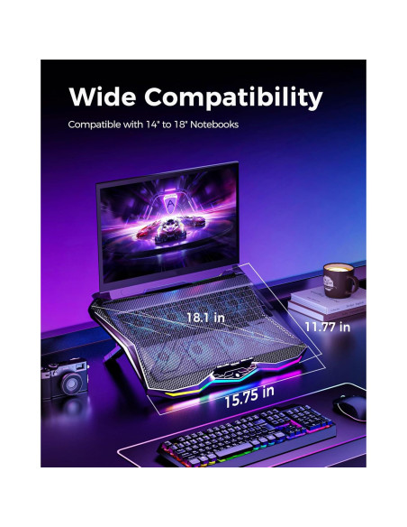 Soporte de Enfriamiento AICHESON AA3 para Laptop 15.6-17.3"