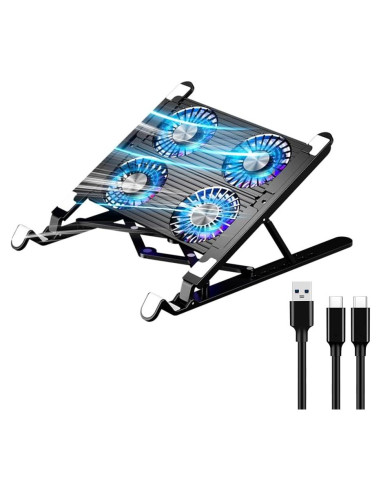 Base de Enfriamiento para Laptop BrilliantRay 11-17.3" 4 Ventiladores