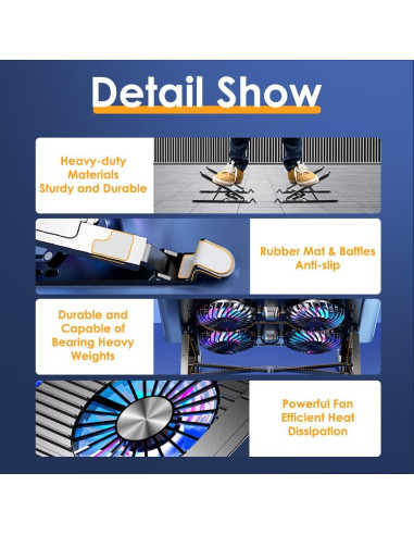 Base de Enfriamiento para Laptop BrilliantRay 11-17.3" 4 Ventiladores