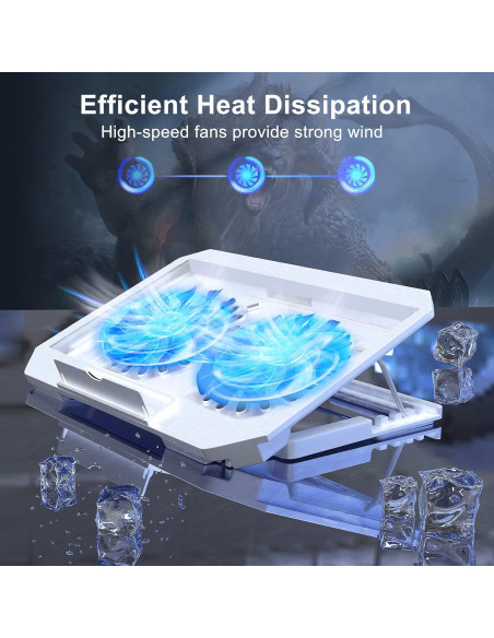 Base de Enfriamiento para Laptop LIENS Ajustable 2 Ventiladores