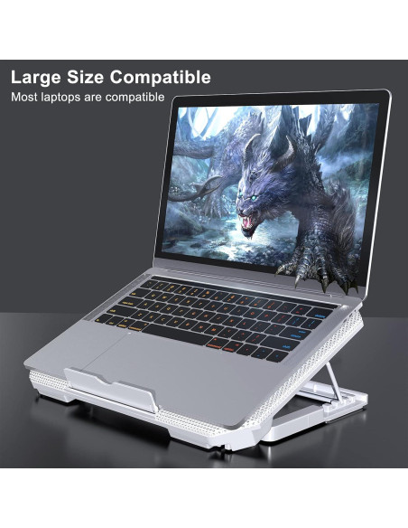 Base de Enfriamiento para Laptop LIENS Ajustable 2 Ventiladores