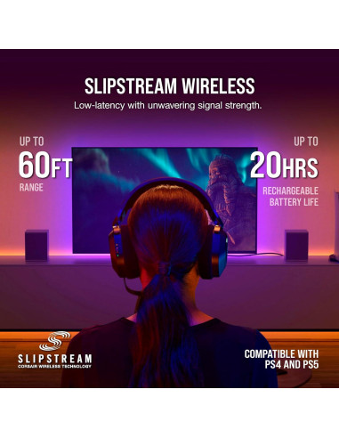 Auriculares Gaming Inalámbricos Corsair HS80 RGB - Dolby Atmos