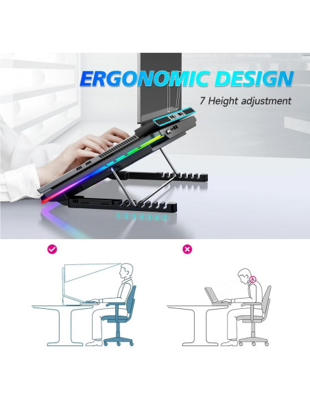 Base de Enfriamiento para Laptop LiANGSTAR 12-17.3" RGB