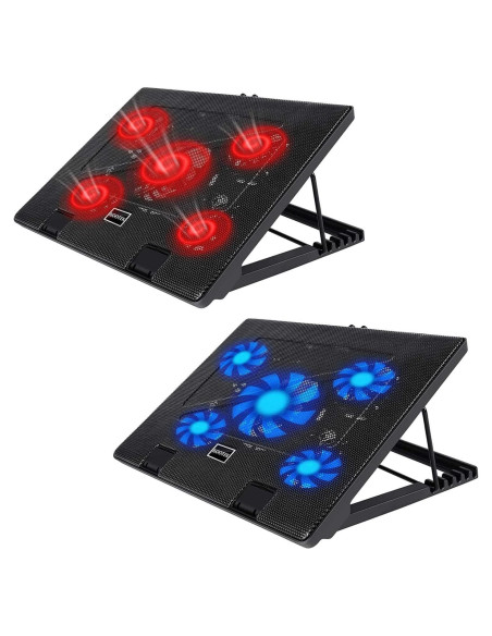 Base de Enfriamiento Kootek para Laptop 30-43 cm 5 Ventiladores