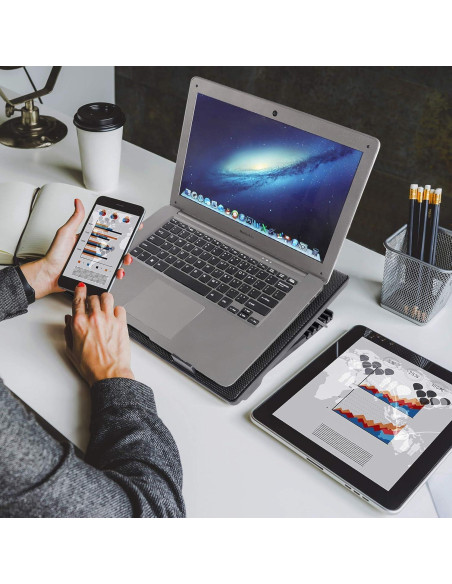 Base de Enfriamiento Kootek para Laptop 30-43 cm 5 Ventiladores