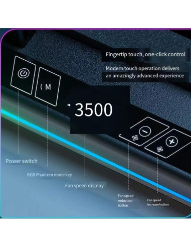 Base de Enfriamiento PHAPPY para Laptop Gaming 14-17" RGB