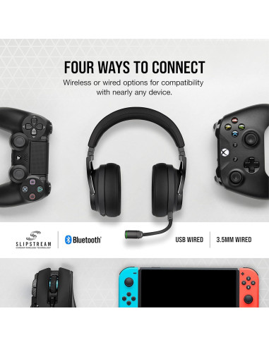 Auriculares Gaming Corsair Virtuoso RGB Wireless XT - Negro