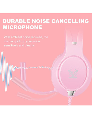 Auriculares Gaming Rosa MASACEGON H-10 Sonido Surround 3.5mm