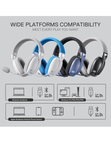 Auriculares Gaming Inalámbricos Redragon H878 7.1 RGB