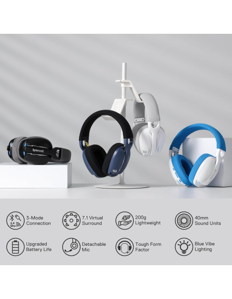 Auriculares Gaming Inalámbricos Redragon H878 7.1 RGB